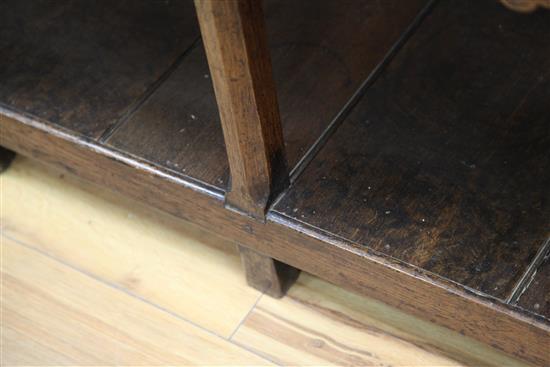 An 18th century oak dresser, W.5ft 1in. H.6ft 5in.